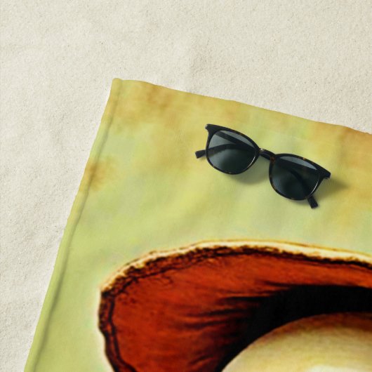 Serviette De Plage Éffrayant Automne Skeleton's Coffee Break Design (En situation)