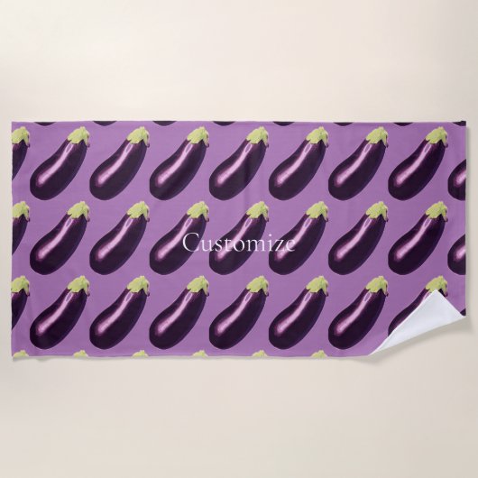 Serviette De Plage Eggplant Thunder_Cove (Devant)