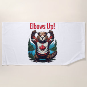 Serviette De Plage Elbows Up Canada