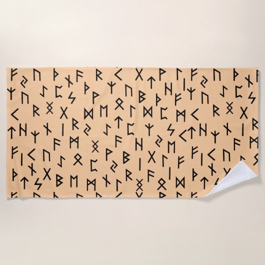 Serviette De Plage Elder futhark runes (Devant)