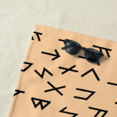 Serviette De Plage Elder futhark runes (En situation)