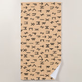 Serviette De Plage Elder futhark runes (Devant)