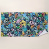 Serviette De Plage Electriciens Outils Hawaïen Impression (Devant)