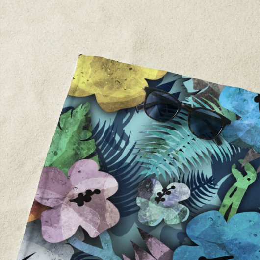 Serviette De Plage Electriciens Outils Hawaïen Impression (En situation)