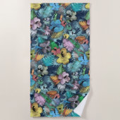 Serviette De Plage Electriciens Outils Hawaïen Impression (Devant)