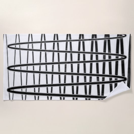 Serviette De Plage "Électrification" (Devant)