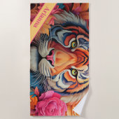 Serviette De Plage Élégance de la force : l'art de la force (Devant)