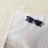 Serviette De Plage Élégance florale Moderne Abstraite Fractal Art Nom (En situation)