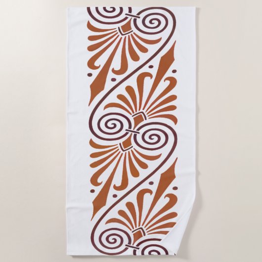 Serviette De Plage Élégance grecque classique Neutre (Devant)