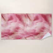 Serviette De Plage Élégant animal blanc rose fille (Devant)