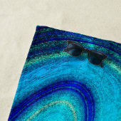 Serviette De Plage Elégant Aquamarine Paua Rainbow Shell inspiré (En situation)