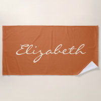 Élégant Burnt Orange manuscrit Nom du script