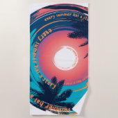 Serviette De Plage Élégant coucher de soleil tropical moderne (Devant)
