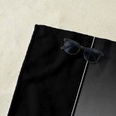 Serviette De Plage Élégant écriture de script de monogramme modifiabl (En situation)