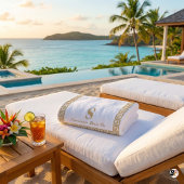 Serviette De Plage Elegant Gold Greek Key Monogram Personalized