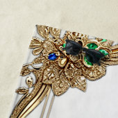 Serviette De Plage Elegant Gold Ornate Beach Towel (En situation)