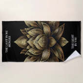 Serviette De Plage Elégant Lotus Lotus Fleur La Lumière en moi ... (Devant)