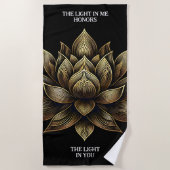 Serviette De Plage Elégant Lotus Lotus Fleur La Lumière en moi ... (Devant)