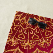 Serviette De Plage Élégant Mandala Rose chaud Monogramme été (En situation)