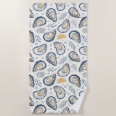 Serviette De Plage Elegant Marine Oysters (Devant)