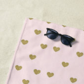 Serviette De Plage Élégant Moderne Blush Pink Initiales Monogramme (En situation)
