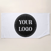 Serviette De Plage élégant, moderne, raffiné et éditable. (Devant)