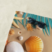 Serviette De Plage Élégant Monogramme Simple Beach House Seashore (En situation)