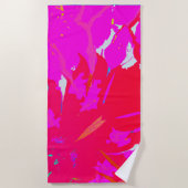 Serviette De Plage Élégant Motif Abstrait rose (Devant)