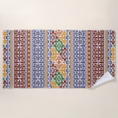 Serviette De Plage élégant motif ethnique (Devant)