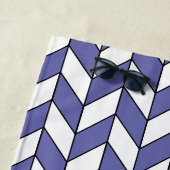 Serviette De Plage Élégant Motif Herringbone Chevron (En situation)