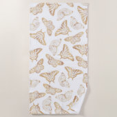 Serviette De Plage Élégant papillon Parties scintillant or (Devant)