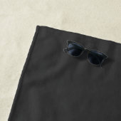 Serviette De Plage Elégant simple noir et gris personnalisé (En situation)