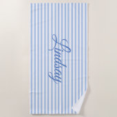 Serviette De Plage ELegant usty Blue Bachelorette Weekend Party (Devant)