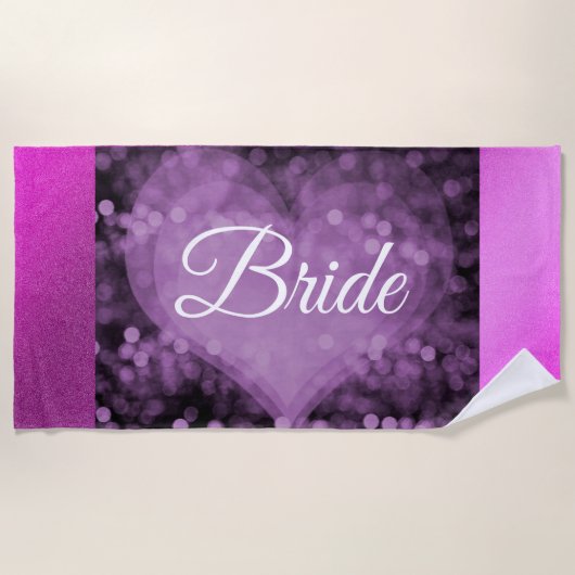 Serviette De Plage Élégant violet (Devant)