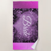 Serviette De Plage Élégant violet (Devant)