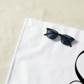 Serviette De Plage Élégante demoiselle d'honneur noire (En situation)