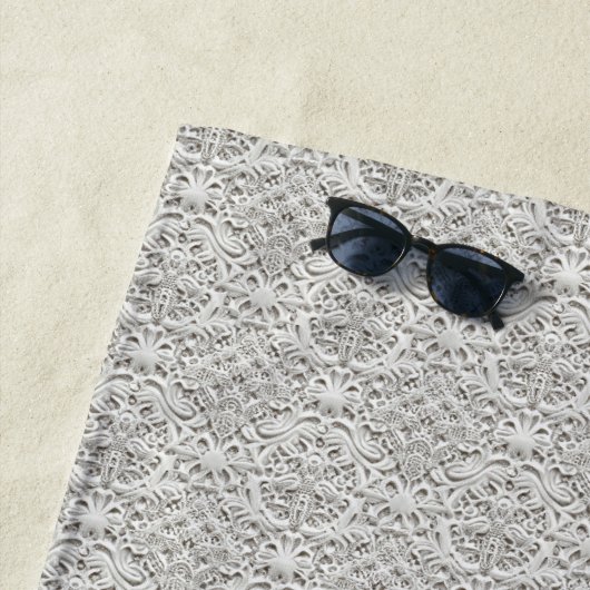 Serviette De Plage Elégante dentelle Vintage (En situation)