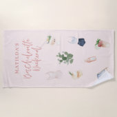 Serviette De Plage Élégante et élégante boite d'aquarelle moderne (Devant)