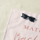 Serviette De Plage Élégante et élégante boite d'aquarelle moderne (En situation)