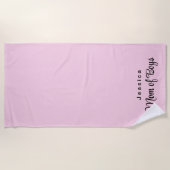 Serviette De Plage Élégante Fille tendance pour maman (Devant)