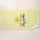 Serviette de plage ElegaStay Golden – Douce, Éléga (Devant)