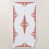 Serviette De Plage Éléments Art déco dans une palette d'or rose (Devant)