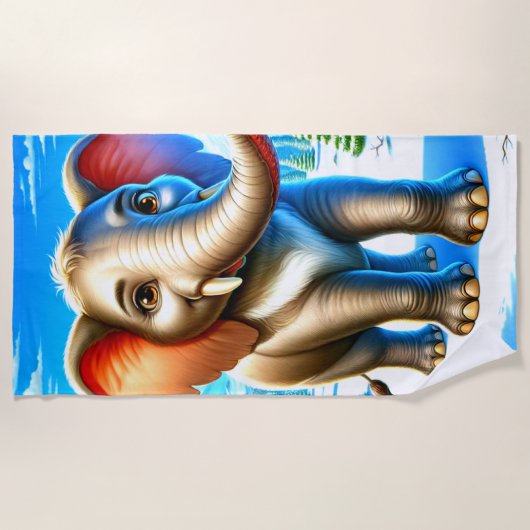 Serviette De Plage Eléphant (Devant)