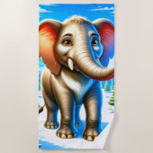 Serviette De Plage Eléphant (Devant)