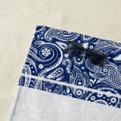 Serviette De Plage Eléphant bleu marine et blanc de la marguerite flo (En situation)