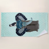 SERVIETTE DE PLAGE ELEPHANT & FALCON (Devant)