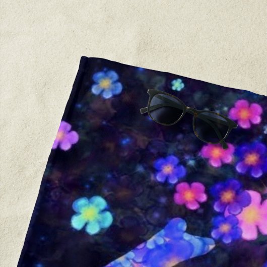 Serviette De Plage Eléphant Flowers Beach Tower Spring (En situation)