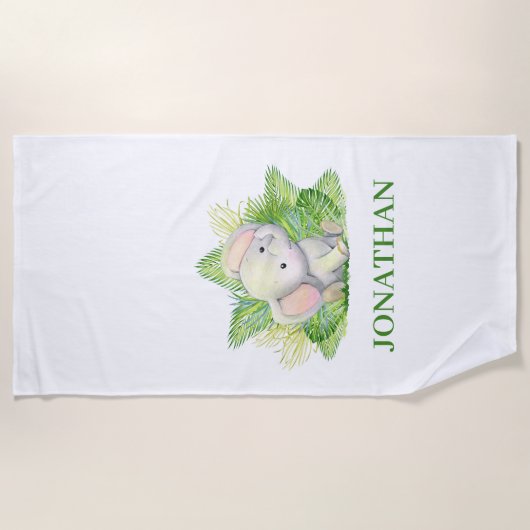 Serviette De Plage Elephant Safari (Devant)