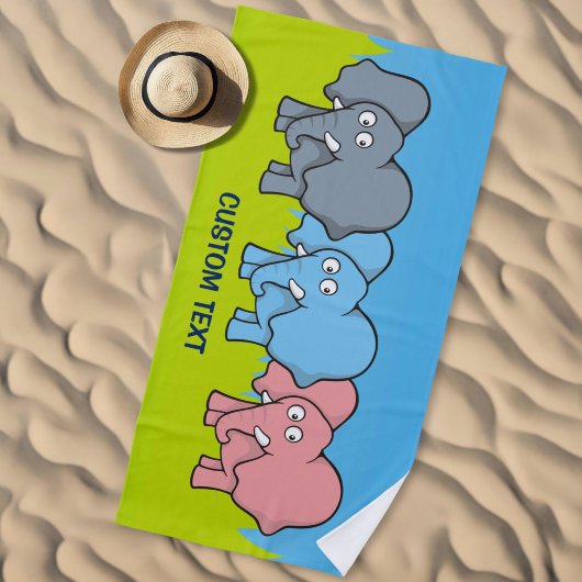 Serviette De Plage Éléphants bébé