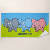 Serviette De Plage Éléphants bébé (Devant)